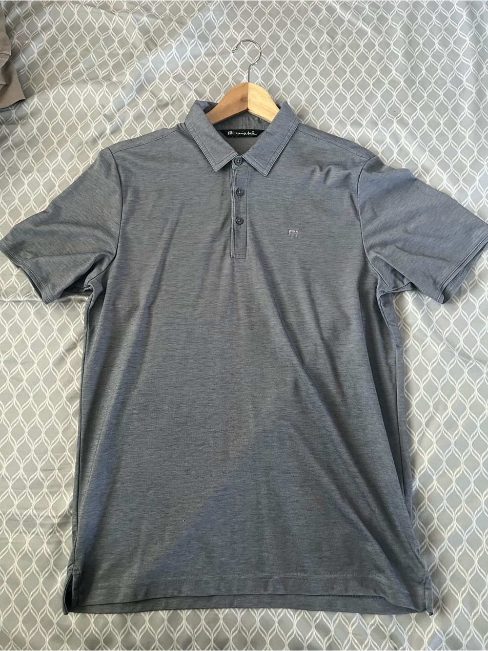 Travis Mathew Heather Gray Performance Polo - Short Sleeve